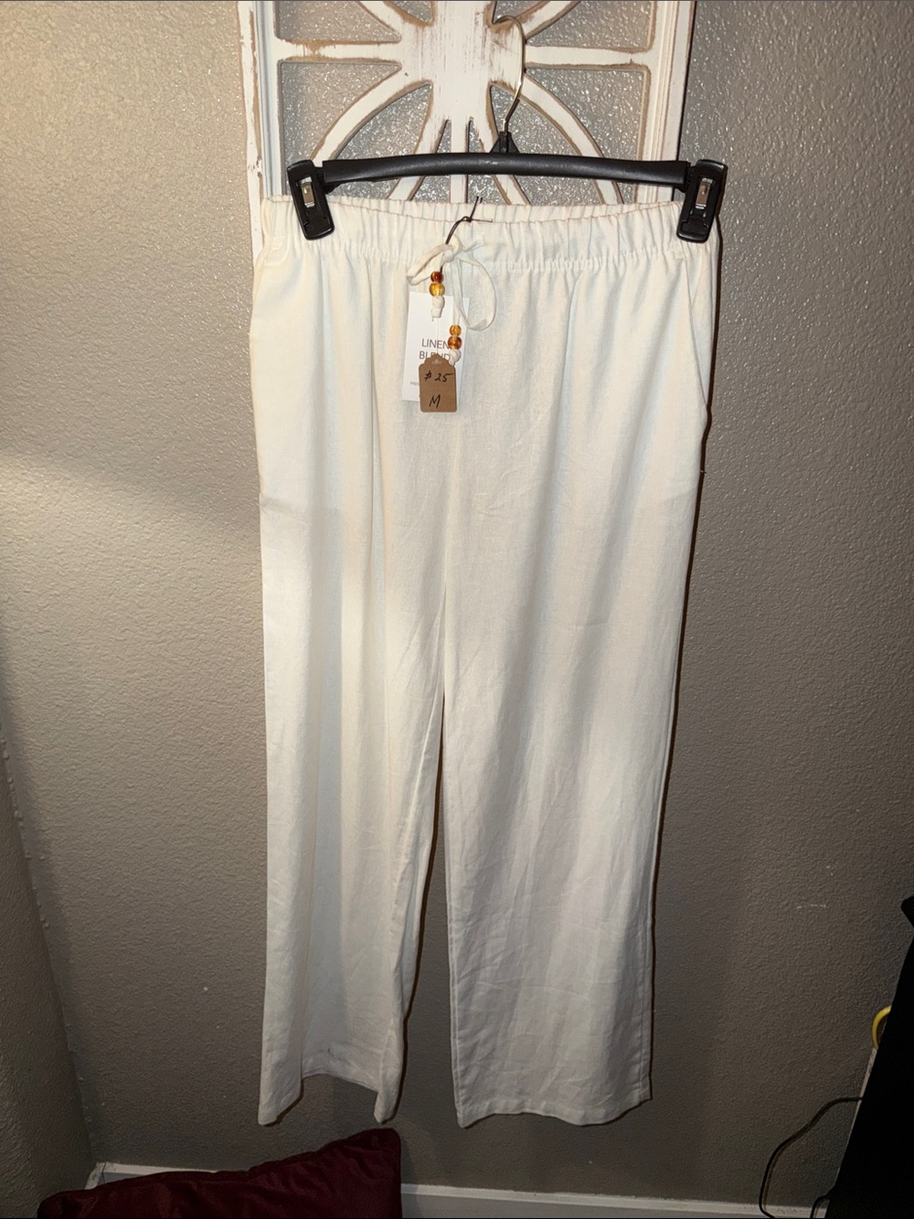 Love tree, ladies, white linen pants